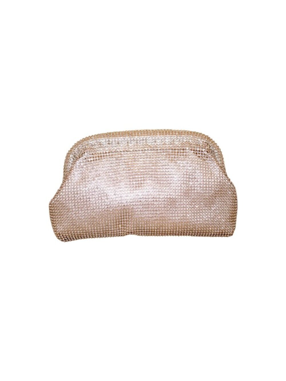 Jessica McClintock Gold Mesh Evening Bag With Chain Strap